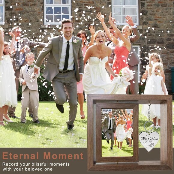 NIB/NWOT Rotating Floating Mr and Mrs Picture Frame - Picture 5 of 7